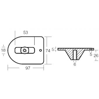 E. Polipodio Zinc Plate For Outboard 20 HP Engine