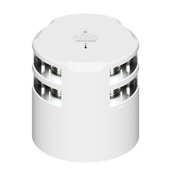 Lopolight 301-011KL+012G2-WH - Navigation Light 5NM 225° White With 2NM 360° White, White Coated