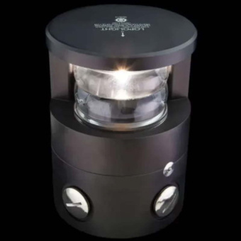 Lopolight 300-038B - Double Steamlight Black Horizontal 5NM 0-50m