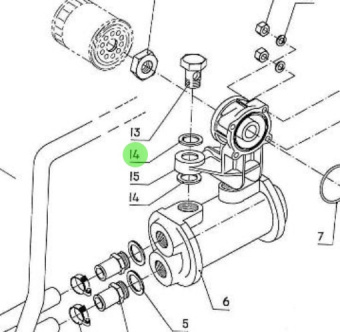 Nanni Diesel 916200023 - Oil Cooler Gasket for 4.340TDI Engines