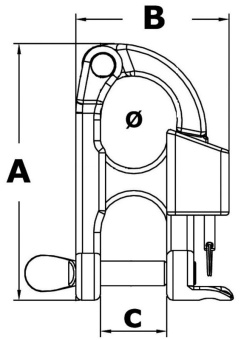 Osculati 09.525.01 - Snap-Hook For Water Skiing 100 mm