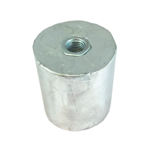 Tecnoseal 00612-6T Zinc Cylinder Anode for Heat Exchangers Ø69 × 80 mm M16