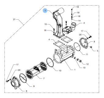 Vetus 16-3776 - Air Pipe "out" 4 Cylinder