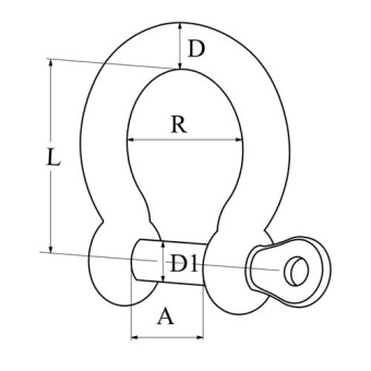 Hollex Hook Closure Forged 6 mm Eye Bolt With Lock Pin AISI 316