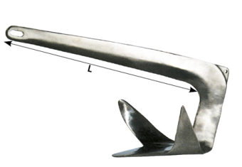 Stainless Steel Allpa Anchor, Polished, 40kg