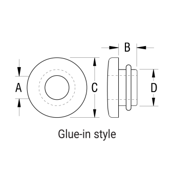 Ronstan PNP183 Bush Glue-In SS Lined 8.5mm (11/32") IDx14mm Deep