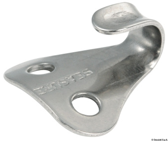 Osculati 37.290.01 - Stainless Steel Curved-Base Canvas Hook for Ø40/70 mm Pipes