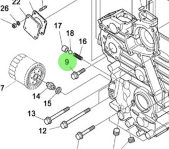 Nanni Diesel 970313569 - Flange Bolt for Governor and Engine Cases