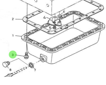 Nanni Diesel 970312958 - Flange Bolt for Oil Sump and Oil Pump Assembly