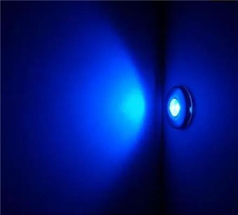 Hollex LED Stair Lamp 12V Blue With Finisher Ring