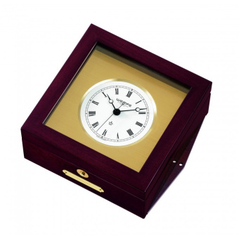 Wempe CW800005 - Ship's Clock Pro Brass - Mahogany Roman, Chronometer With Certificate