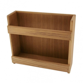 Teak Bottle Plate Rack 28.5x9.5x26cm