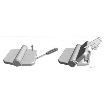 Marine Town Hinges With Integrated Cover 39.6X78 mm