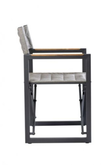 ARC Marine Director's Chair The Square Aluminium Charcoal