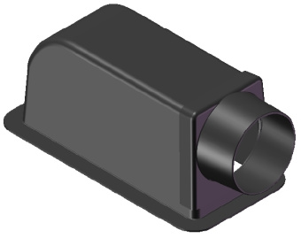 MSI TB104-4E 10" X 4" ABS Plastic Transition Box with 4" Ring End
