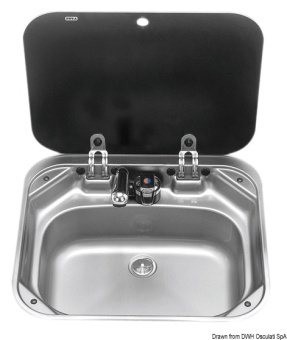Osculati 50.800.50 - SMEV Sink With Water Tap 420x370 mm