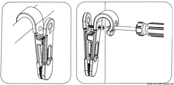 Osculati 34.358.00 - Multipurpose fixing clip Ø22/28 mm