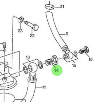 Nanni Diesel 970300327 - M14x1.5 Banjo Bolt for Fuel Filter