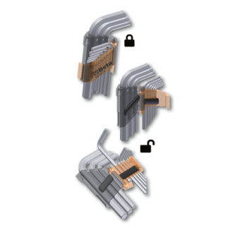 Beta 000960374 - Set Of 9 Offset Hexagon Key Wrenches