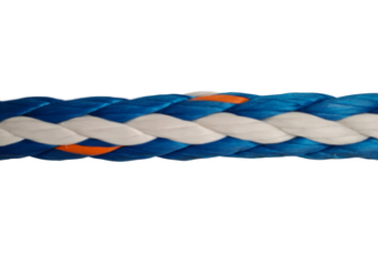 HoendeRope HMPE Blue/White Mooring Rope Ø20-24 mm with 2 Spliced Eyes, Cover & Certificate