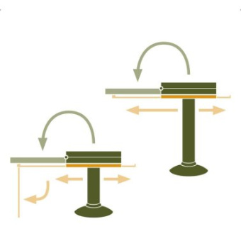 Zwaardvis Z.639060 T-System Slide-Fold Table Support