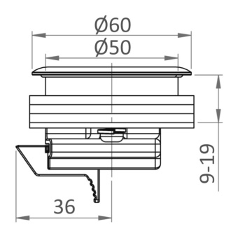 Osculati 38.163.01 - PUSH LOCK Eclipse Pull Latch Without Lock