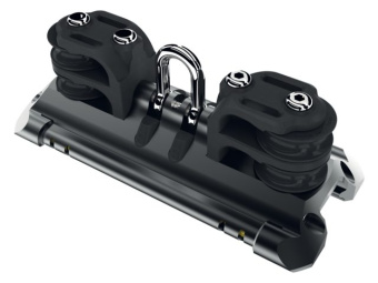 Lewmar 29431312BK - SZ1 TB Car With Shackle And 4 Control Sheaves