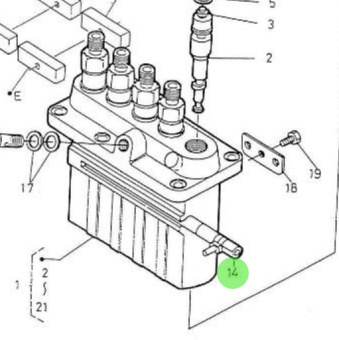Nanni Diesel 970307754 - Fuel Injection Control Rack for 5.250TDI and 5.280HE Engines