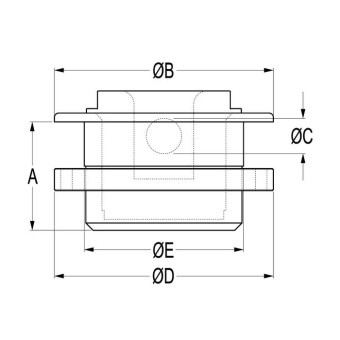 Ronstan RF2437-16 Removable Lashing Padeye, 16mm Pin
