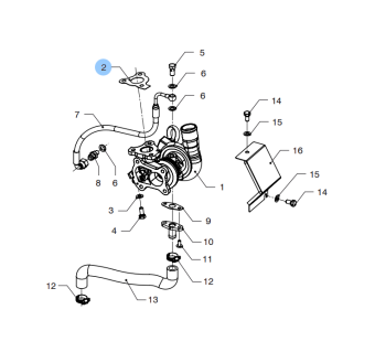 Vetus 08-00057 - Gasket for Turbocharger