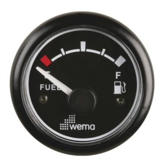 Wema 110320 Blackline Ø52mm Fuel Level - Black (EU Standard)