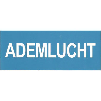 Marine Breathing Air Pipe Identification Sticker, Dutch, Soft PVC, 200×80 mm