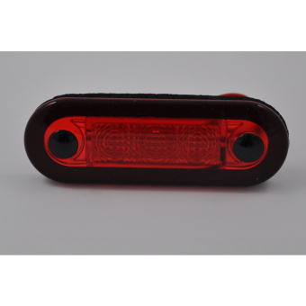 Hella Marine 2XT 959 510-761 - LED Oblong Courtesy Lamp Wide Rim Red Lens 24v Red, 84x29mm