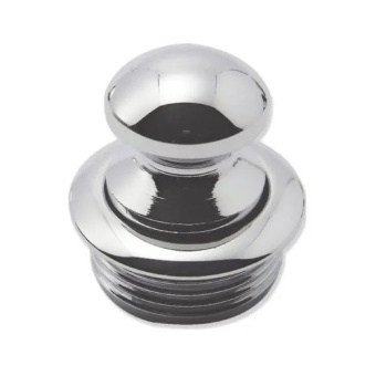 Foresti & Suardi 310.C - Chromed Brass Push Lock With White Latch