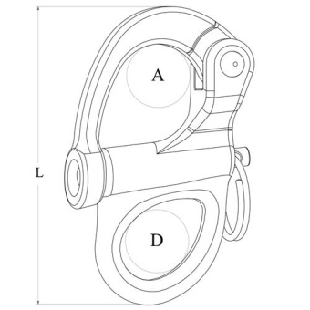 Hollex Snap Shackle 96mm Fixed Eye Stainless Steel 316