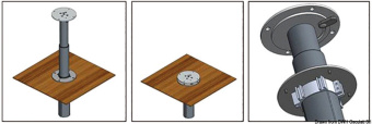Osculati 48.745.12 - Foldable 2-Stage Table Pedestal 12V 90° Swivelling