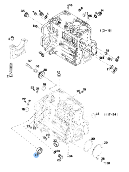 Vetus VD20030 - Core Hole Plug DT(A)43/44/64/66/67