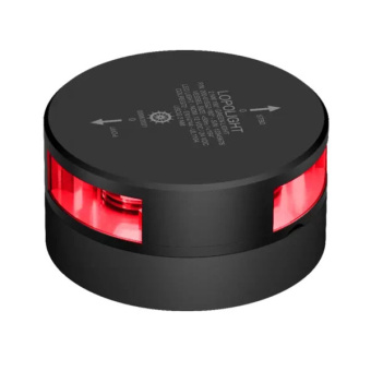 Lopolight 200-014G2-B-RPM-180 - Navigation Light 2NM 180° Red, Horizontal Mount, Dimmable, Black