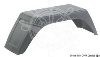 Osculati 02.012.15 - Galvanized Iron Mudguard, 14" Wheels Tandem
