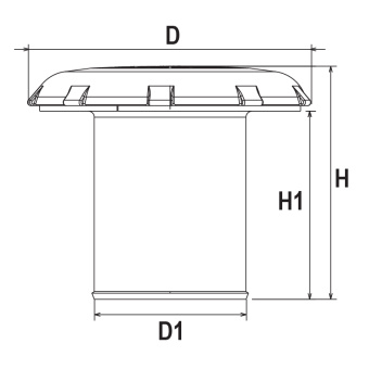 Nuova Rade 197205 - Deck Filler Ø51mm for Diesel, Glass Reinforced PA