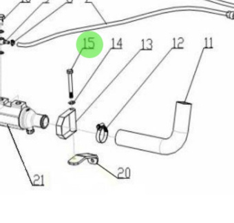 Nanni Diesel 39160442 - Cooler Assembly Mounting Bolt for T4 and TDI Engines