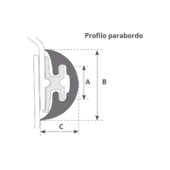 Tessilmare Radial Profile 16 m 65 mm White