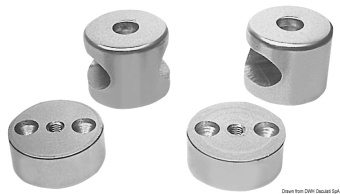Osculati Anodized Aluminium Handrail Support for Upper Fastening, 40×20 mm Tube