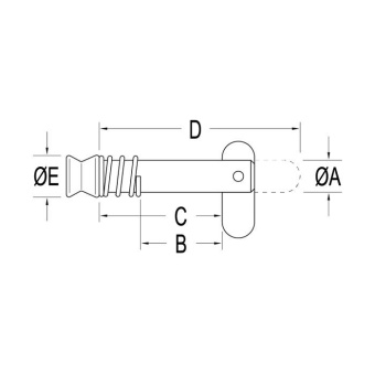 Ronstan RF115X1/2 Toggle Pin 12.7mm Long6.4mm Diameter