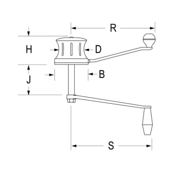 Andersen RA510105 Winch 102, 100mm Shaft