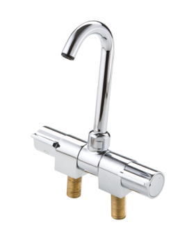 Allpa Chromed Plated 2-Control Mixer Tap, Collapsible, Ø14mm Swivel, Connection 3/8", A=60mm, B=140mm, C=180mm, D=155mm, E=60mm
