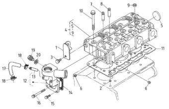 Nanni Diesel 970313495 - COMP.CYLINDER HEAD for N3.30