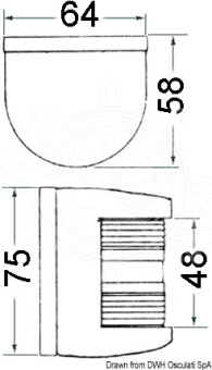 Osculati 11.414.04 - Utility 85 Stainless Steel/White Stern Navigation Light