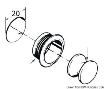 Osculati 38.182.01 - Mini Push-Lock Chromed Brass 16 mm