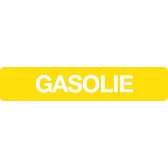 Marine Diesel Fuel (Gas Oil) Identification Sticker, Dutch, Soft PVC, 100×20 mm